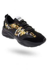 Sneakersy VERSACE JEANS COUTURE. Buty sportowe casual Versace Jeans Couture, bez wzorów, z jeansu, bez zapięcia. W wyprzedaży za 263.70 zł.
