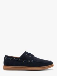 Granatowe półbuty męskie sznurowane ROBERTO. Niebieskie eleganckie półbuty Ryłko, bez wzorów, ze skóry, bez obcasa, bez zapięcia. Za 399.99 zł.
