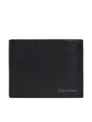 Calvin Klein Duży Portfel Męski Warmth Trifold 10Cc W/Coin L K50K507969 Czarny. Czarne portfele CALVIN KLEIN, bez wzorów, ze skóry. Za 239.99 zł.