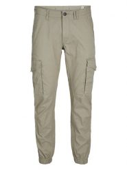 Jack & Jones Bojówki w kolorze beżowym rozmiar: W33/L34. Zielone joggery i bojówki Jack & Jones, l, bez wzorów, prążkowane. Za 119.40 zł.