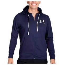 Bluza Męska Rozpinana Z Kapturem Under Armour UA Rival Terry Lc Fz Lg. Niebieskie bluzy Salomon, m, bez wzorów, z kapturem. Za 319.99 zł.