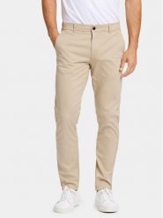 Lindbergh Chinosy 30-005044 Beżowy Slim Fit. Brązowe eleganckie spodnie Lindbergh, m, z bawełny. Za 219.99 zł.