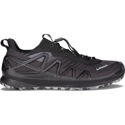 Buty trekkingowe męskie Lowa Merger Low Gtx. Czarne buty trekkingowe Lowa, bez wzorów, z materiału, bez zapięcia. Za 835.00 zł.