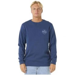 Rip Curl Stapler Crew - Washed Navy. Niebieskie bluzy Rip Curl, bez wzorów, bez kaptura. Za 246.20 zł.