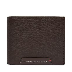 Portfel Tommy Hilfiger. Brązowe portfele Tommy Hilfiger, bez wzorów. Za 249.99 zł.