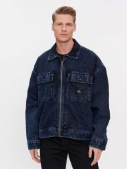 Calvin Klein Jeans Kurtka jeansowa J30J324575 Granatowy Boxy Fit. Niebieskie kurtki Calvin Klein Jeans, m, bez wzorów, z bawełny, bez kaptura. Za 469.99 zł.