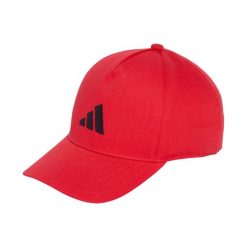 Czapka z daszkiem adidas Baseball. Czerwone czapki z daszkiem Adidas, na jesień, bez wzorów, z bawełny. Za 58.99 zł.