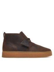 Clarks Trzewiki Boxbee Desert 26328235 Brązowy. Brązowe botki sznurowane Clarks, bez wzorów, ze skóry, bez obcasa, bez zapięcia. Za 519.99 zł.