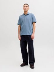 Jack & Jones Koszulka polo "Austin" w kolorze błękitnym rozmiar: S. Niebieskie koszulki polo Jack & Jones, s, bez wzorów, z bawełny, bez kołnierzyka, bez ramiączek. Za 126.99 zł.