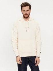 Tommy Hilfiger Bluza Logo MW0MW32673 Beżowy Regular Fit. Brązowe bluzy Tommy Hilfiger, m, bez wzorów, z bawełny, bez kaptura. Za 309.99 zł.