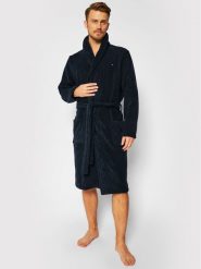 Tommy Hilfiger Szlafrok Icon Bathrobe 2S87905539 Granatowy. Niebieskie szlafroki Tommy Hilfiger, m, bez wzorów, z bawełny, bez ramiączek, bez kaptura. Za 359.99 zł.