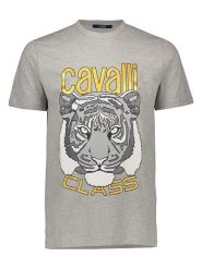 Cavalli CLASS Koszulka w kolorze szarym rozmiar: L. Szare bezrękawniki Cavalli Class, l, bez wzorów, z bawełny, bez kołnierzyka, bez ramiączek. Za 119.40 zł.