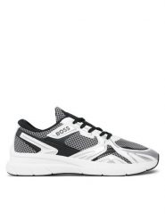 Boss Sneakersy Owen 50504289 10254489 01 Srebrny. Szare buty sportowe casual Boss, bez wzorów, z materiału, bez zapięcia. Za 1,099.00 zł.