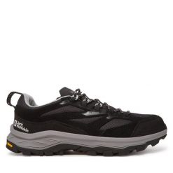 Trekkingi Jack Wolfskin. Czarne buty trekkingowe Jack Wolfskin, bez wzorów, bez zapięcia. Za 389.99 zł.