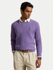 Polo Ralph Lauren Sweter 710876762502 Fioletowy jasny Regular Fit. Fioletowe swetry rozpinane Polo Ralph Lauren, m, bez wzorów, z wełny, bez kołnierzyka, bez ramiączek. Za 1,199.00 zł.