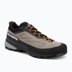 Buty podejściowe męskie SCARPA Rapid XT. Brązowe buty turystyczne Scarpa, bez wzorów, z materiału, przed kostkę, bez zapięcia, trekkingowe. Za 729.99 zł.