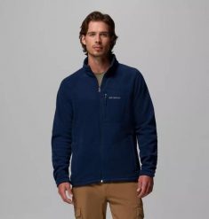 Bluza sportowa męska Columbia Fast Trek II Full Zip Fleece. Niebieskie bluzy bez kaptura Columbia, m, bez wzorów, z materiału, bez kaptura. Za 271.00 zł.