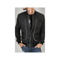 Kurtka UZI 2. Czarne kurtki Guns&tuxedos, m, bez wzorów, z tkaniny, bez kaptura. Za 524.25 zł.