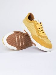 PAUL VESTERBRO Skórzane sneakersy w kolorze żółtym rozmiar: 46. Żółte buty sportowe casual PAUL VESTERBRO, bez wzorów, bez zapięcia. Za 195.99 zł.