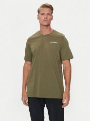 Adidas Koszulka techniczna Terrex Graphic MTN 2.0 IM8353 Zielony Regular Fit. Zielone t-shirty sportowe Adidas, bez wzorów, z bawełny, bez ramiączek, trekkingowe. Za 99.99 zł.