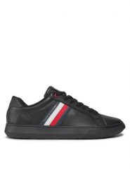 Tommy Hilfiger Sneakersy Essential Leather Cupsole FM0FM04921 Czarny. Czarne buty sportowe casual Tommy Hilfiger, bez wzorów, ze skóry, bez zapięcia. Za 409.99 zł.