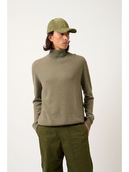 AUTHENTIC CASHMERE Kaszmirowy golf "Bange" w kolorze khaki rozmiar: XXL. Brązowe golfy AUTHENTIC CASHMERE, xxl, bez wzorów, z kaszmiru, bez ramiączek. Za 434.99 zł.