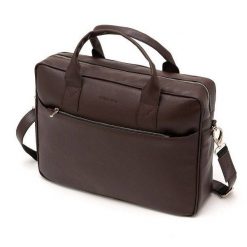 Męska Torba na Ramię Brødrene B12 Ciemny Brąz. Torby na ramię bez wzorów, na ramię, bez dodatków. Za 299.00 zł.