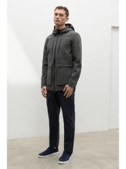 Ecoalf Kurtka przeciwdeszczowa "Aneto" w kolorze antracytowym rozmiar: M. Czarne kurtki outdoor i hardshell Ecoalf, m, bez wzorów, z materiału, bez kaptura. Za 238.84 zł.