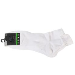 Skarpetki sportowe dla dorosłych 3PPK Bamboo Mesh Quarter Socks. Białe skarpetki sportowe Skechers, bez wzorów, z elastanu. Za 59.99 zł.