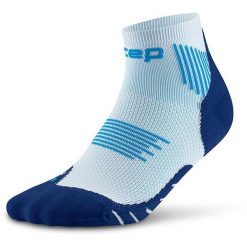 Męskie skarpety kompresyjne do biegania sportowe za kostkę Core Run CEP. Niebieskie odzież kompresyjna CEP, m, bez wzorów, z elastanu, do biegania. Za 79.00 zł.