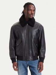 BOSS Kurtka skórzana Jopeak 50566594 Czarny Regular Fit. Czarne kurtki Boss, m, bez wzorów, ze skóry, bez kaptura. Za 3,099.00 zł.