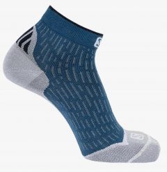 Skarpetki do biegania dla dorosłych Salomon Ultra Ankle. Niebieskie skarpety Salomon, bez wzorów, z elastanu. Za 55.00 zł.