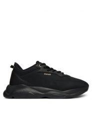 HUGO Sneakersy Leon 50567985 Czarny. Czarne buty sportowe casual Hugo, bez wzorów, z materiału, bez zapięcia. Za 679.99 zł.