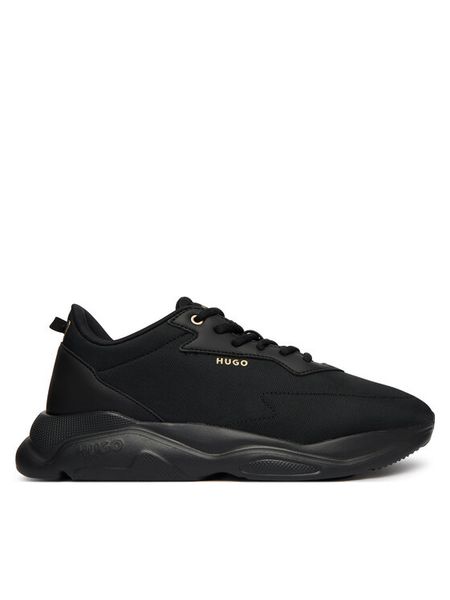 HUGO Sneakersy Leon 50567985 Czarny. Czarne buty sportowe casual Hugo, bez wzorów, z materiału, bez zapięcia. Za 679.99 zł.