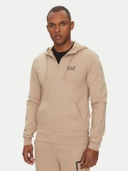 EA7 Emporio Armani Bluza 7M000568 AF13512 M1013 Beżowy Regular Fit. Brązowe bluzy EA7 Emporio Armani, l, bez wzorów, z bawełny, bez kaptura. Za 309.99 zł.