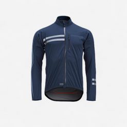 Kurtka przeciwdeszczowa na rower szosowy Van Rysel EDR. Brązowe kurtki VAN RYSEL, l, bez wzorów, z materiału, bez kaptura. Za 249.99 zł.