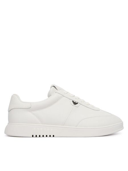 Emporio Armani Sneakersy EM003062 AF20004 U0003 Biały. Białe buty sportowe casual Emporio Armani, bez wzorów, ze skóry, bez zapięcia. Za 1,035.99 zł.