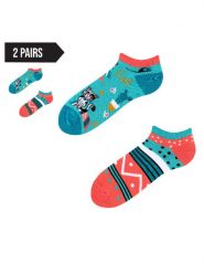 TODO SOCKS Skarpety (2 pary) w kolorze błękitno-pomarańczowym rozmiar: 36-39. Niebieskie skarpety TODO SOCKS, bez wzorów, z materiału. Za 57.33 zł.