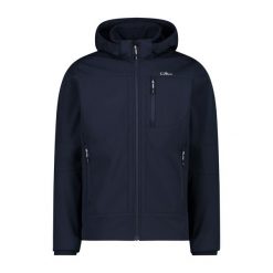 Kurtka z zamkiem błyskawicznym z kapturem CMP. Niebieskie kurtki CMP, bez wzorów, z softshellu, z kapturem. Za 371.50 zł.