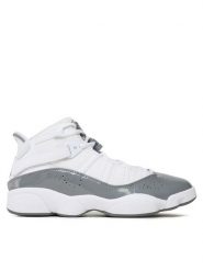 Nike Sneakersy Jordan 6 Rings 322992 121 Biały. Białe buty sportowe casual Nike, bez wzorów, ze skóry, bez zapięcia. Za 659.99 zł.
