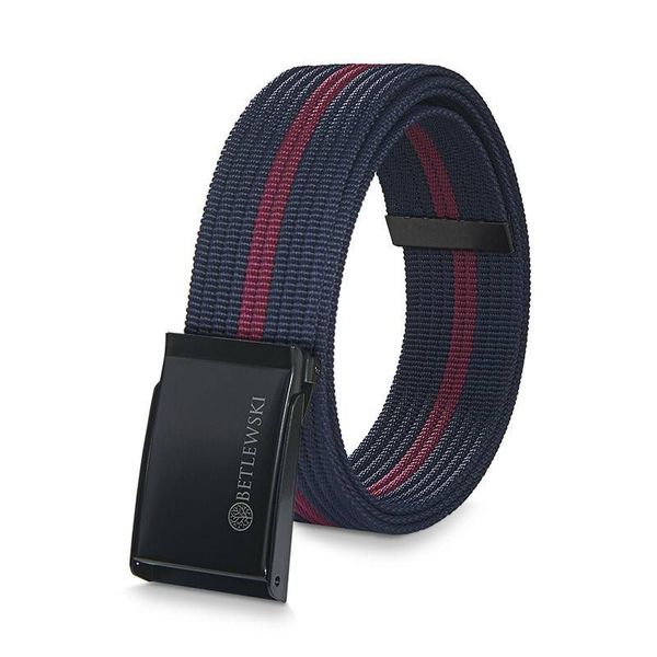 Pasek parciany BETLEWSKI PRC-17_CZ-1 S granatowy. Niebieskie paski Betlewski, bez wzorów, z materiału. Za 34.99 zł.