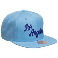 Mitchell & Ness czapka z daszkiem NBA Los Angeles Lakers Team. Niebieskie czapki z daszkiem Mitchell & Ness, bez wzorów. Za 159.00 zł.