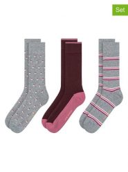 Ted Baker Skarpety (6 par) w kolorze bordowo-szaro-jasnoróżowym rozmiar: onesize. Czerwone skarpety Ted Baker, bez wzorów. Za 86.99 zł.