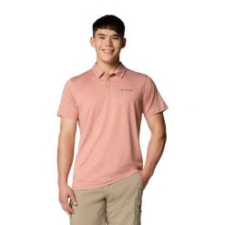 Koszulka męska Columbia Tech Trail Utility Polo. Brązowe koszulki polo Columbia, m, bez wzorów, bez kołnierzyka, bez ramiączek. Za 179.99 zł.