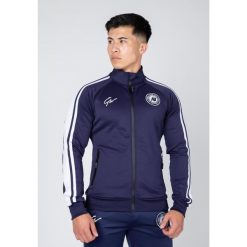 Bluza fitness męska Gorilla Wear Stratford Jacket. Niebieskie bluzy GORILLA WEAR, m, bez wzorów, bez kaptura. Za 349.00 zł.