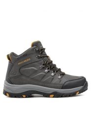 Skechers Trapery Daggett 204642CHAR Szary. Szare trapery Skechers, ze skóry, bez zapięcia. Za 247.00 zł.