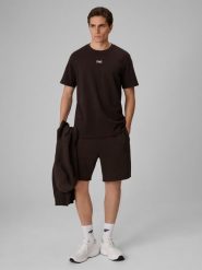 4F Spodenki dresowe męskie 4F x Robert Lewandowski - brązowe M. Brązowe krótkie spodenki sportowe 4F, m, bez wzorów, z bawełny. Za 149.99 zł.