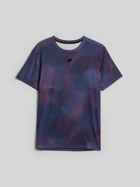 4F Koszulka trenignowa regular szybkoschnąca męska - niebieska L. Niebieskie t-shirty 4F, bez wzorów, z materiału, bez ramiączek, na fitness i siłownię. Za 139.99 zł.