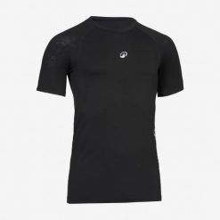 Podkoszulek do koszykówki krótki rękaw unisex NBA Tarmak 900 bez szwów. Czarne podkoszulki TARMAK, xs, bez wzorów, z elastanu, bez ramiączek. Za 89.99 zł.