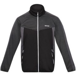Regatta Yare VI Extol Stretch męska kurtka softshell — wiatroszczelna. Czarne kurtki Regatta, m, bez wzorów, z softshellu, bez kaptura. Za 235.99 zł.
